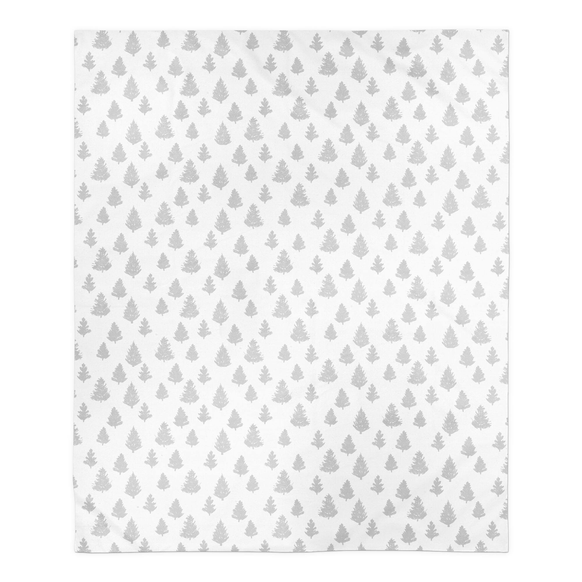 Gray Forest Pattern 50x60 Sherpa Fleece Blanket